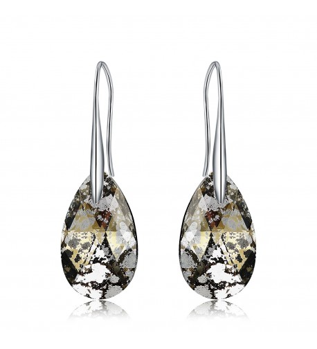 Mevecco Earrings Swarovski Jewelry Gold Patina