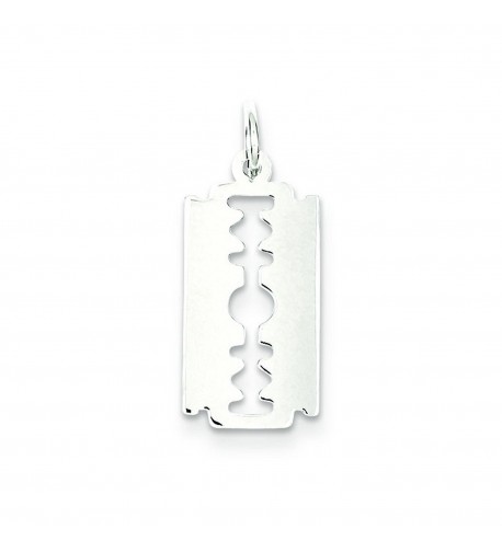 Sterling Silver Razor Blade Charm