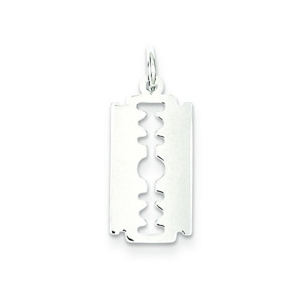 Sterling Silver Razor Blade Charm