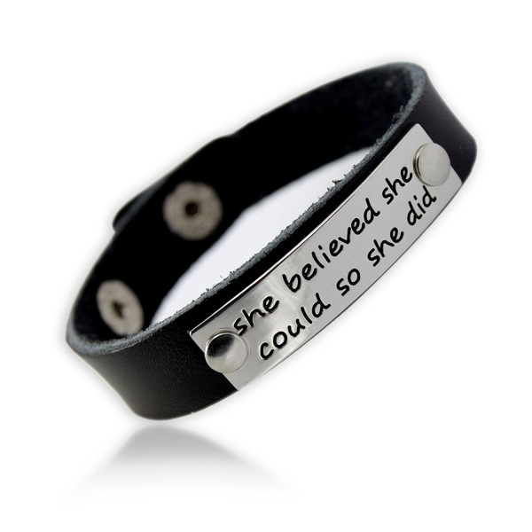 Inspirational message believed genuine bracelet