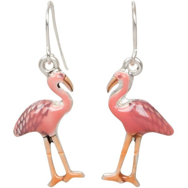 Heirloom Finds Flamingo Enamel Earrings