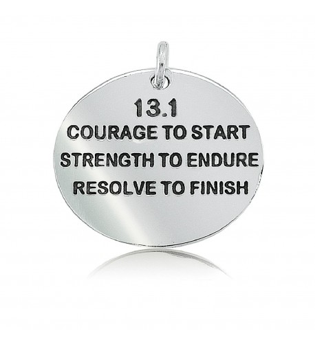 Sterling Silver Half Marathon Courage Pendant