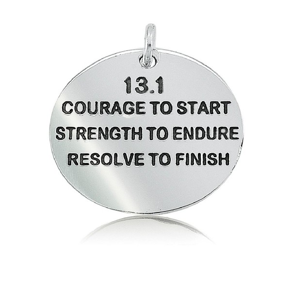 Sterling Silver Half Marathon Courage Pendant