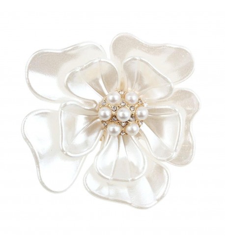 BESSKY Diamond Corsage Camellia Brooch