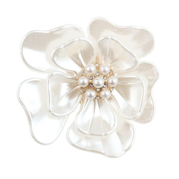 BESSKY Diamond Corsage Camellia Brooch