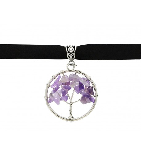 Sotcc Pendant Crystal Necklace Amethyst