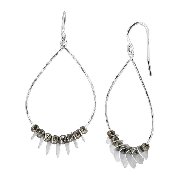 Silpada Patterned Pyrite Sterling Earrings