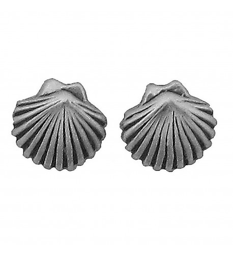 Corinna Maria Sterling Seashell Earrings Stainless