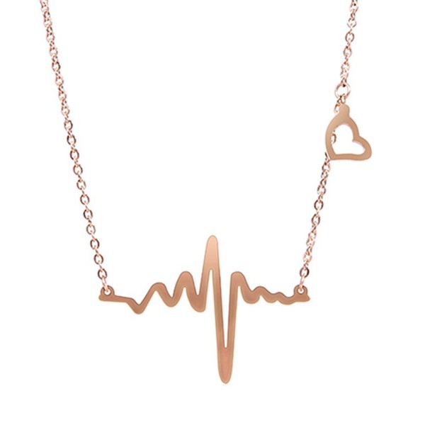 RoseSummer Electrocardiogram Pendant Heartbeat Necklace