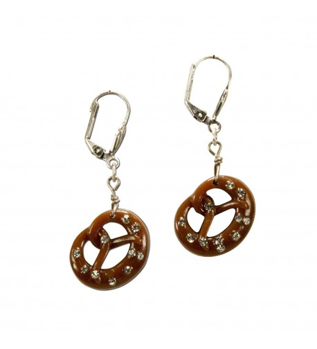 Bavarian Earrings Pretzel brown Traditional