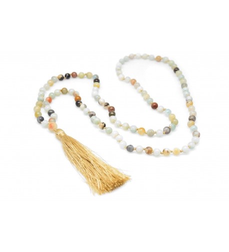 Necklace Bracelet Beadead Statement Amazonite Beige