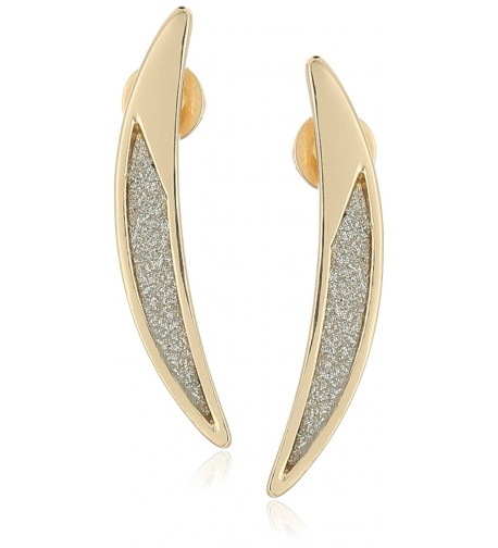 Allen Schwartz Crescent Silver Earrings