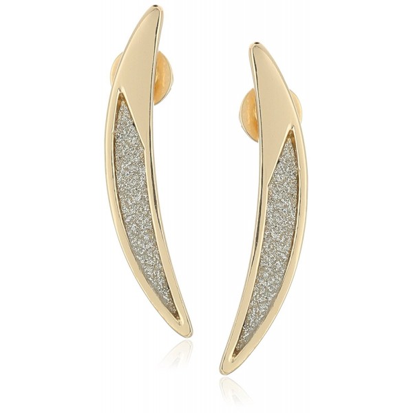 Allen Schwartz Crescent Silver Earrings