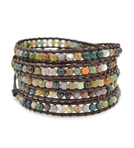 Multi layer Braided Leather Bracelet Multi color