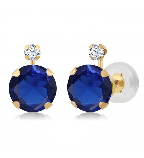 Simulated Sapphire Created Jewelry Earrings