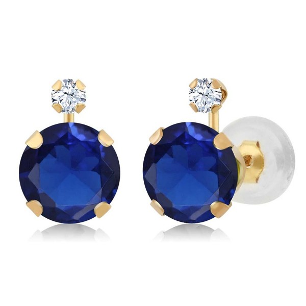 Simulated Sapphire Created Jewelry Earrings