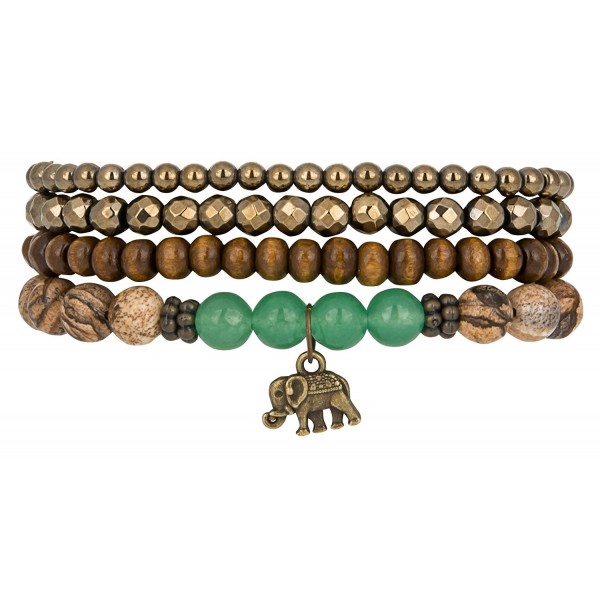 Elephant Stretch Bracelet Aventurine Hematite