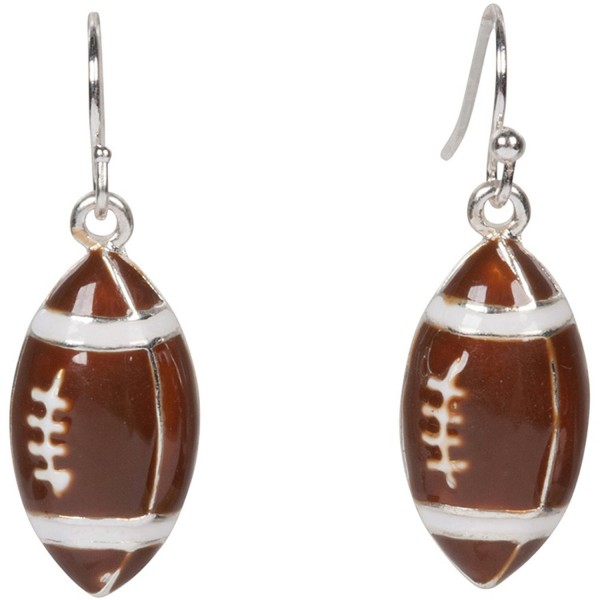 Heirloom Finds Enamel Football Earrings