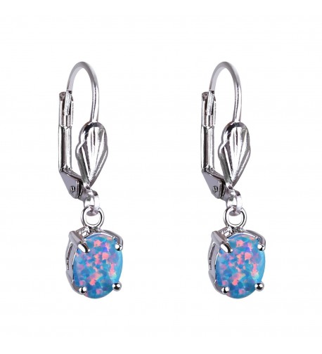 KELITCH Created Opal Dangles Leverback Earrings