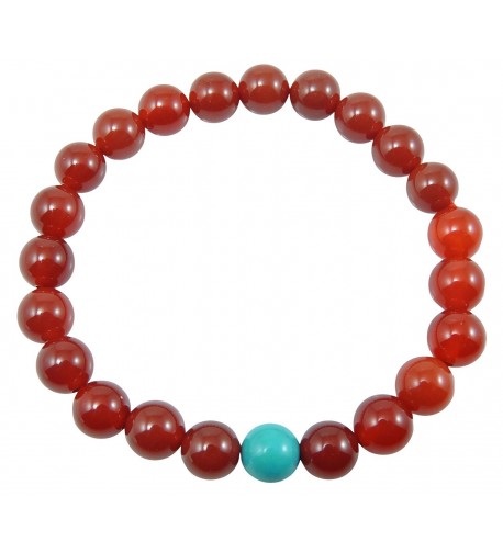 Carnelian stretch bracelet meditation Turquoise