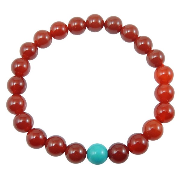 Carnelian stretch bracelet meditation Turquoise