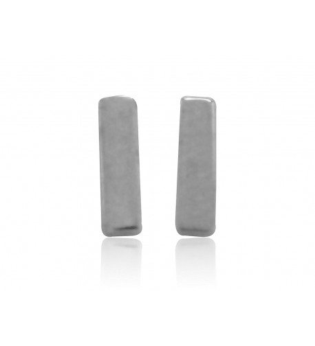 Sterling Silver Geometric Earrings 7x1 5mm