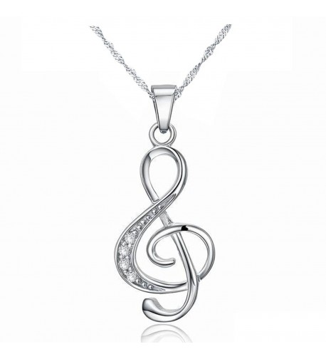 Sterling Silver Zirconia Pendants Necklaces