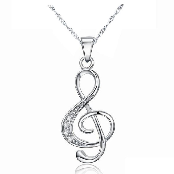 Sterling Silver Zirconia Pendants Necklaces