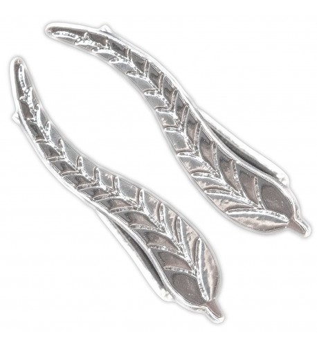 Climber Earrings Leaf Crawler Silver