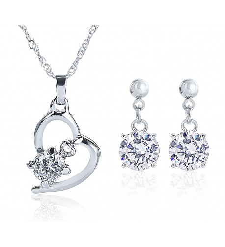 Plated Necklace Earrings Zirconia Jewelry