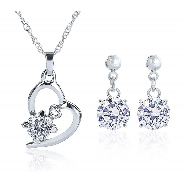 Plated Necklace Earrings Zirconia Jewelry