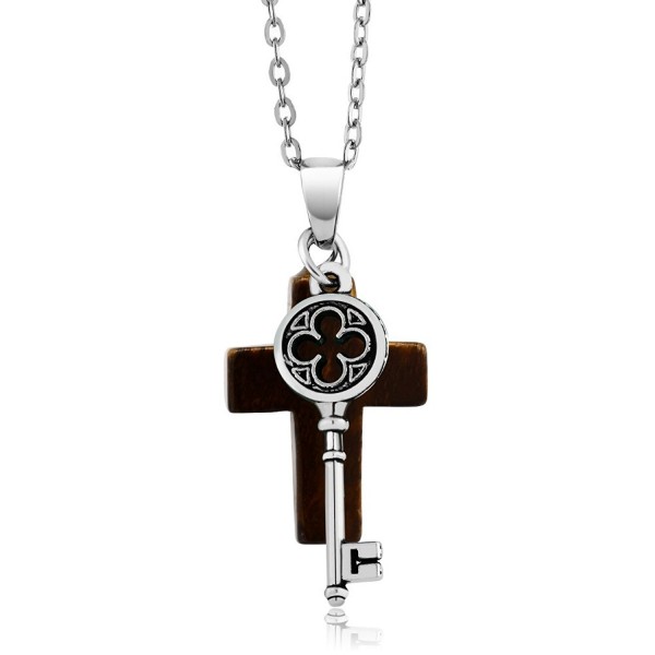 Beautiful Tigers Cross Pendant Charm