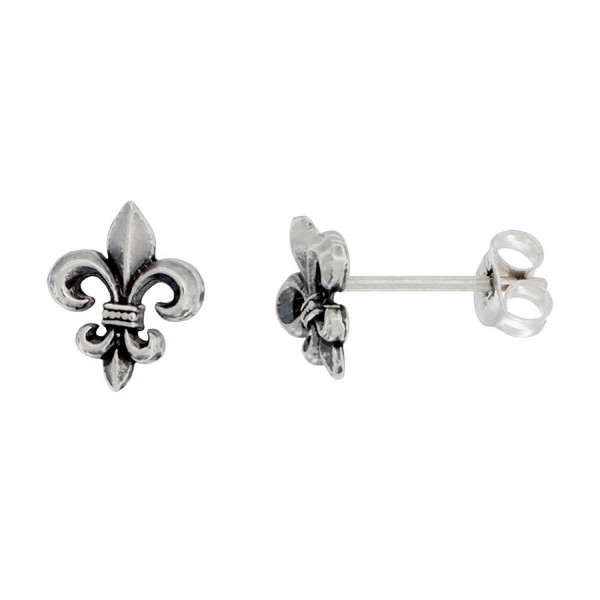 Sterling Silver Fleur Stud Earrings