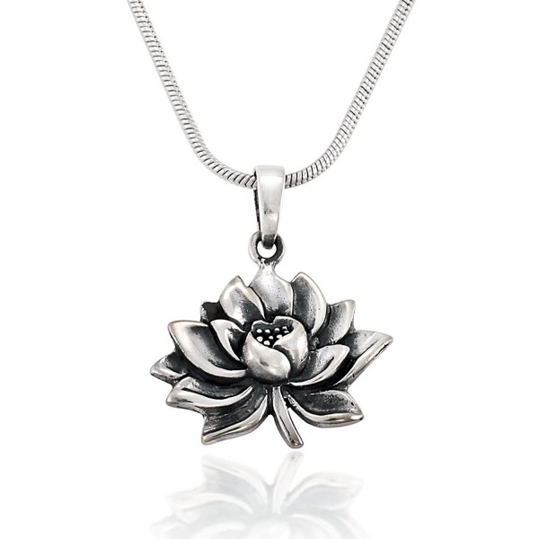 Oxidized Sterling Antique Blooming Necklace