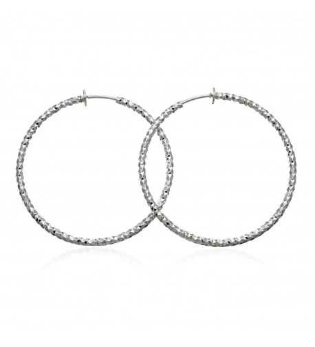 Medium Round Silvertone Fashion Earrings