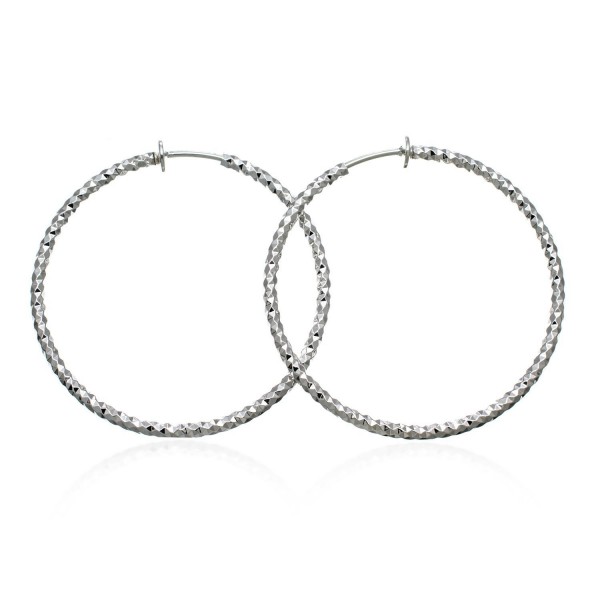 Medium Round Silvertone Fashion Earrings