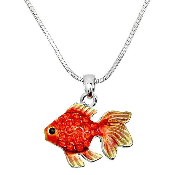 DianaL Boutique Enameled Goldfish Necklace