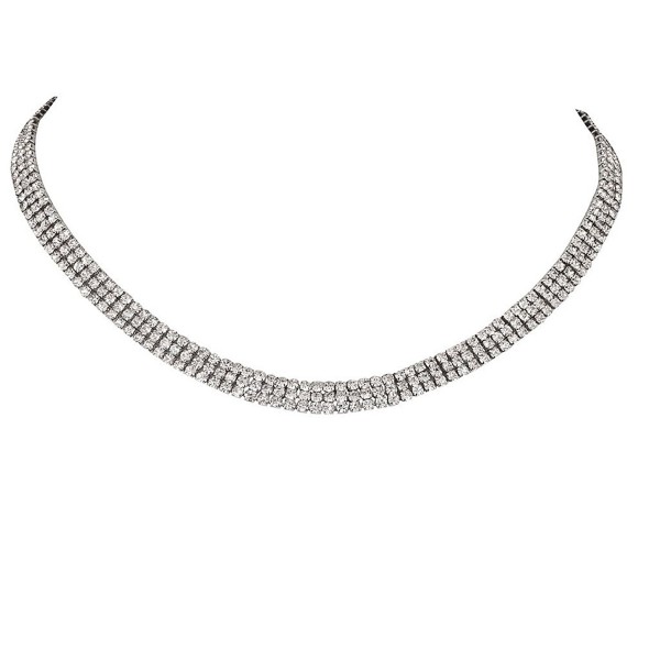 Lux Accessories Crystal Bridesmaid Necklace