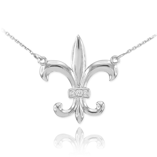 Sterling Silver Fleur Pendant Necklace