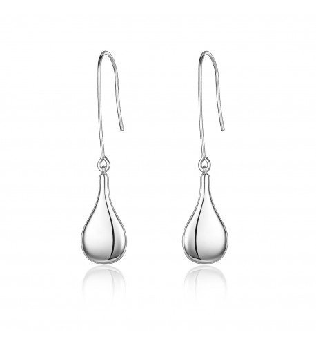 Mirror Surfaced Silver Teardrop Earrings