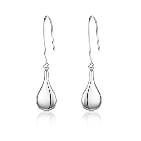 Mirror Surfaced Silver Teardrop Earrings