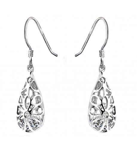 Sterling Vintage Inspired Teardrop Filigree Earrings