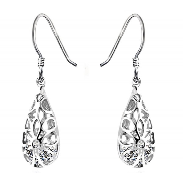 Sterling Vintage Inspired Teardrop Filigree Earrings