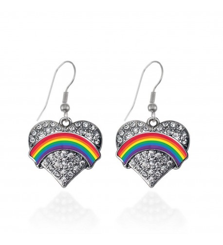 Pride Earrings French Crystal Rhinestones