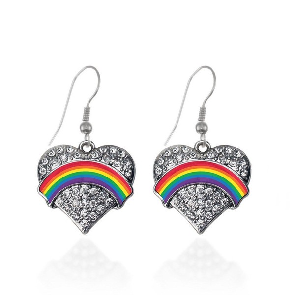 Pride Earrings French Crystal Rhinestones