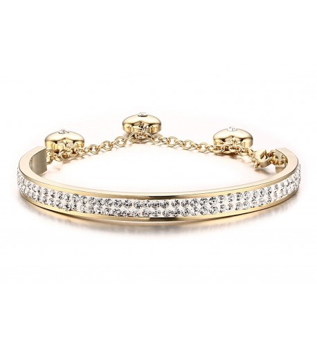 Stainless Plated Crystal Womens Bracelets