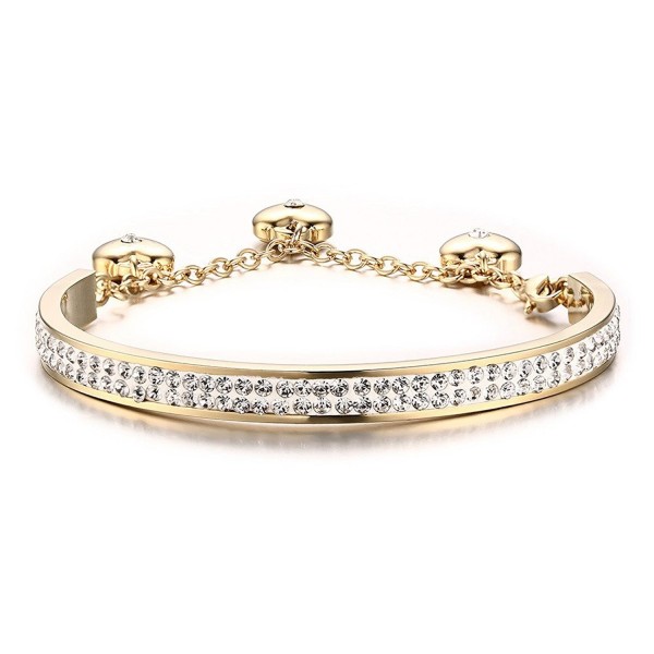 Stainless Plated Crystal Womens Bracelets