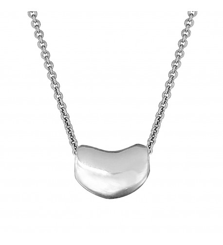 Sterling Silver Kidney Pendant Necklace