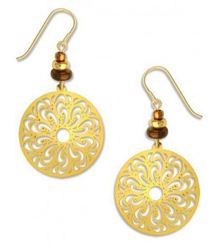 Gold tone Filigree Earrings Adajio Sienna