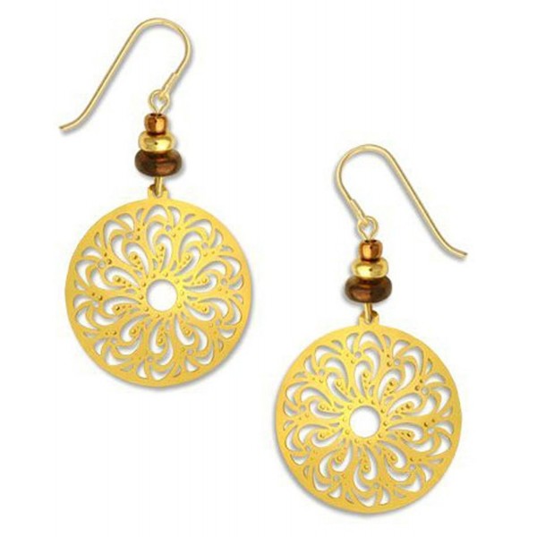 Gold tone Filigree Earrings Adajio Sienna